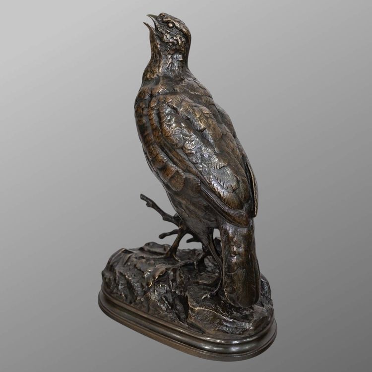 Scultura - La Pernice, Alfred Dubucand (1828 - 1894) - Bronzo