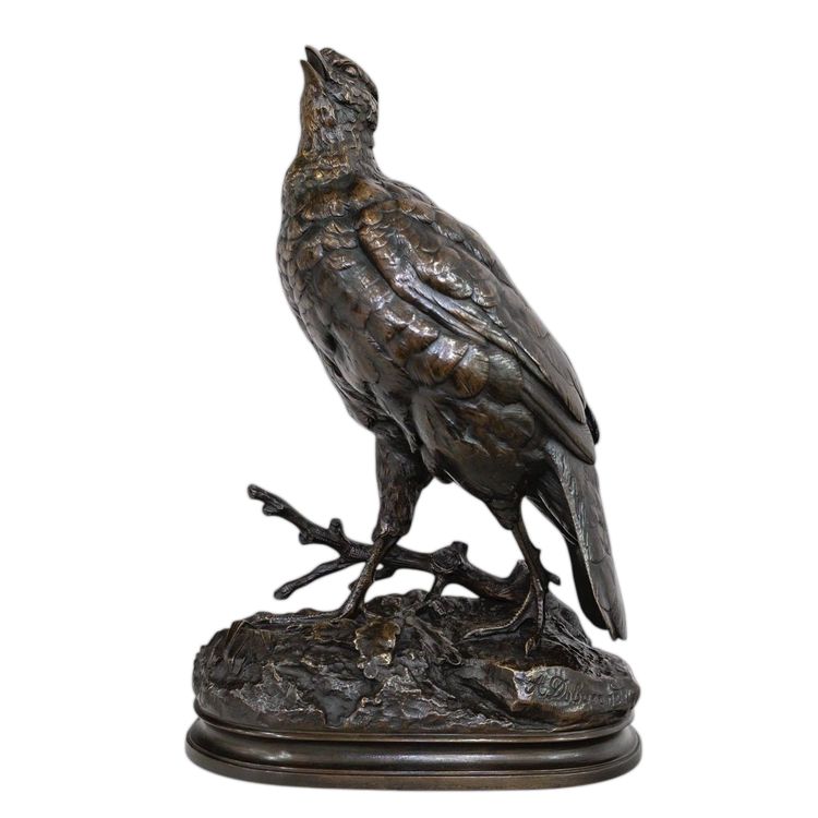 Scultura - La Pernice, Alfred Dubucand (1828 - 1894) - Bronzo