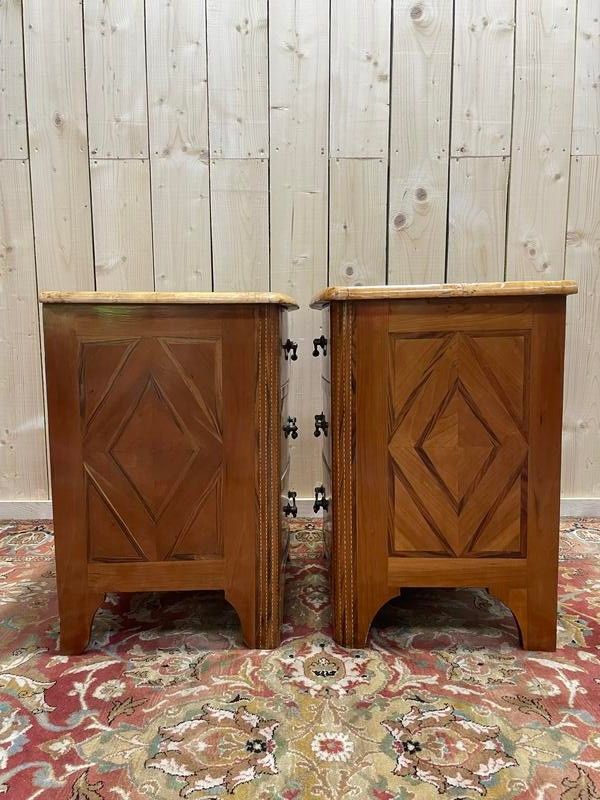Pair of tables of chevet or pair of small Louis XIV style dresser