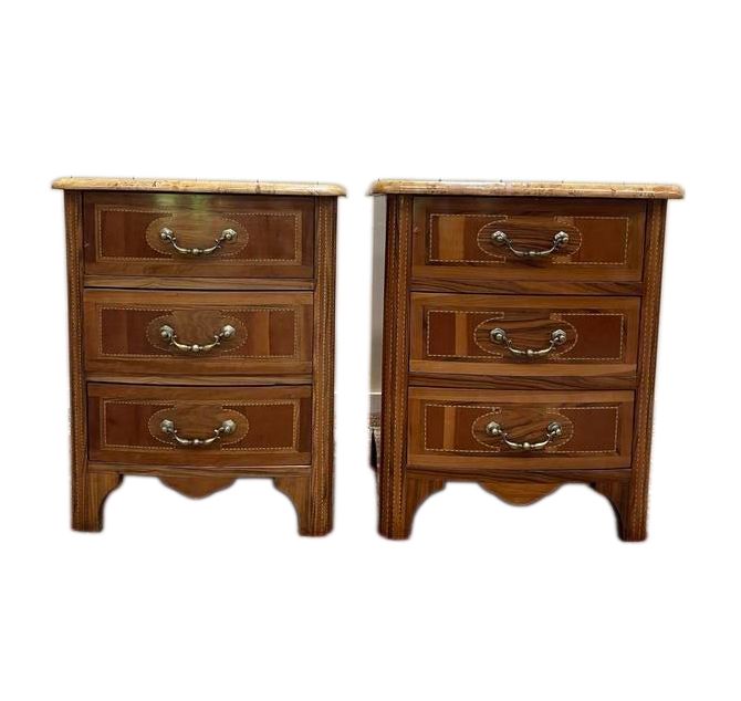 Pair of tables of chevet or pair of small Louis XIV style dresser