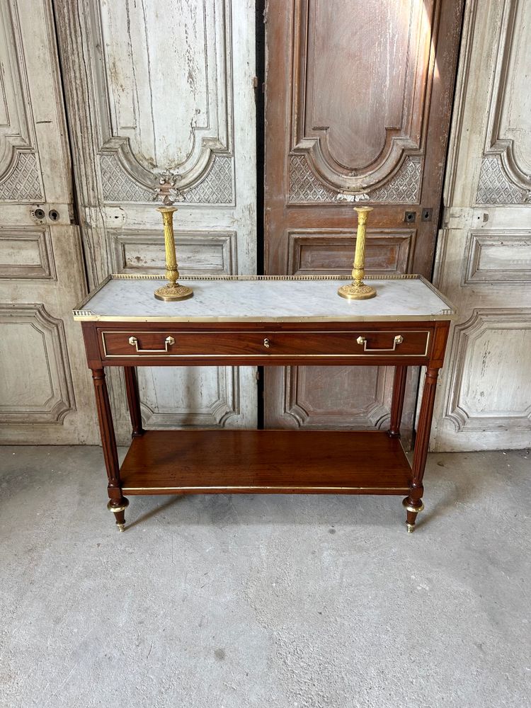 Console Louis XVI en acajou 18e siècle 