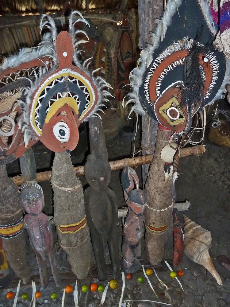 Yam-Maske, Stammeskunst, Ozeanische Kunst, Korbflechterei, Papua-Neuguinea, Korbflechterei, 40 cm