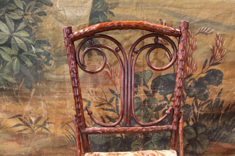 chaise art populaire , forêt noire en branchages