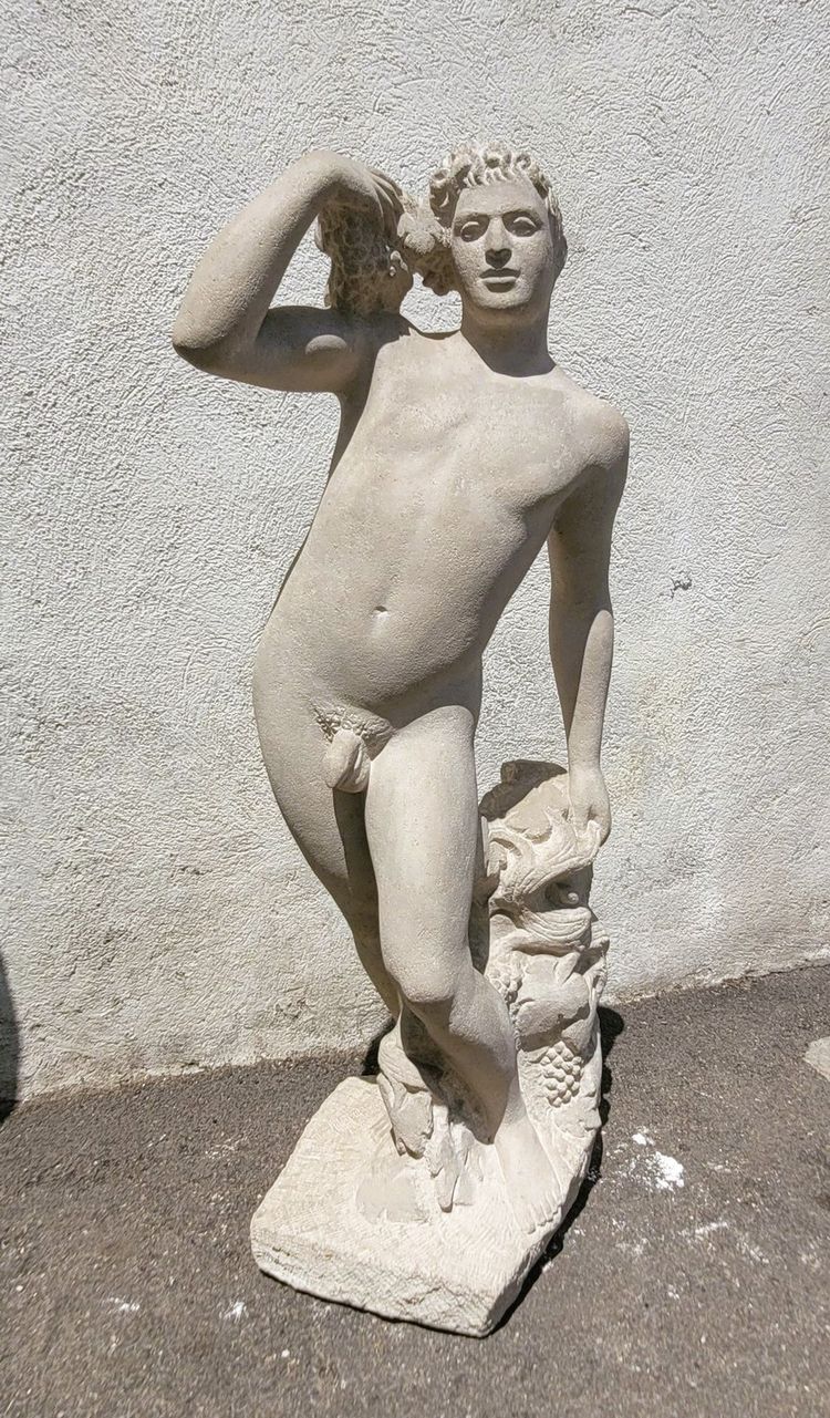André Deluol, Uomo in piedi, scultura in pietra, XX secolo