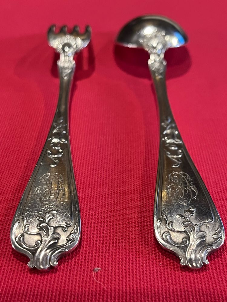 Cutlery set - silver - E.Compere - 48 pcs - France - 19th century