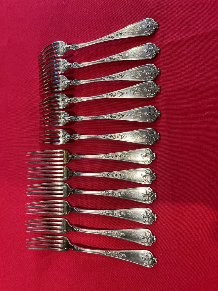 Cutlery set - silver - E.Compere - 48 pcs - France - 19th century