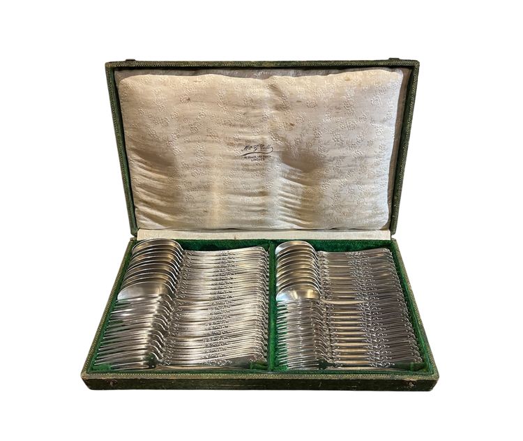 Cutlery set - silver - E.Compere - 48 pcs - France - 19th century