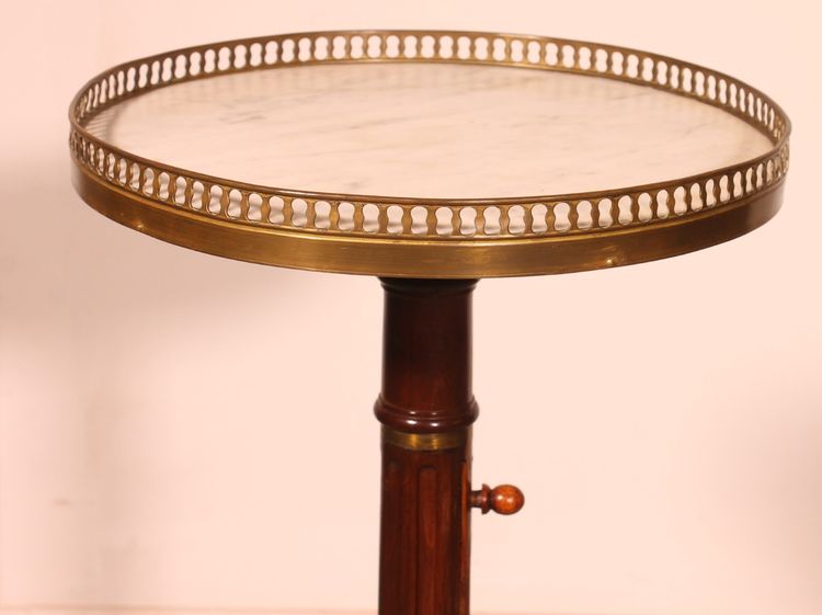 Tripod Table In Mahogany With Mechanism - 19th Century