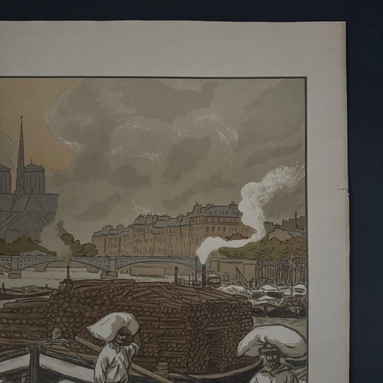 Lithographie par Henri Rivière Paysages Parisiens - Quai d'Austerlitz
