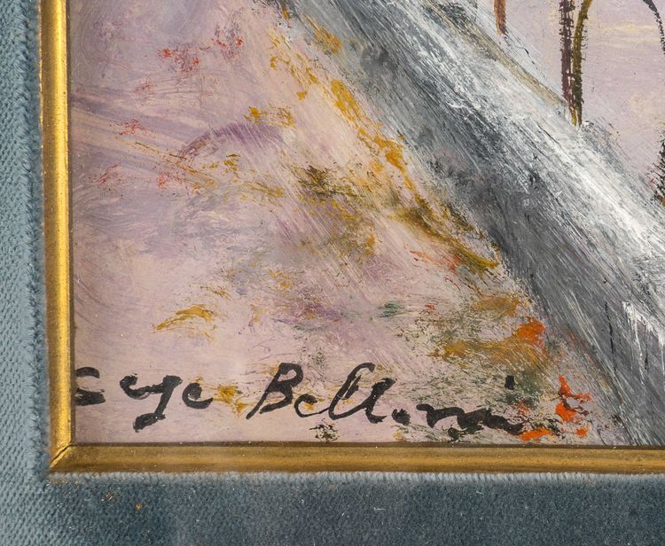 Serge Belloni (1925-2005) – Die Pont des Arts und das Institut, Öl auf Holz, circa 1980