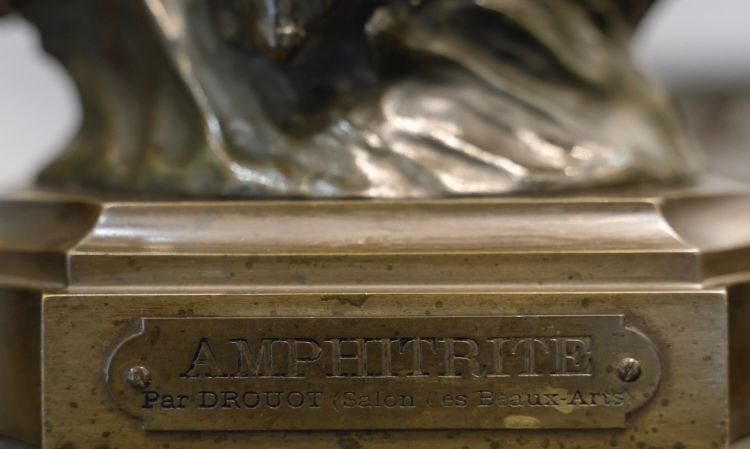 Scultura - La dea Anfitrite, Édouard Drouot (1859-1945) - Bronzo