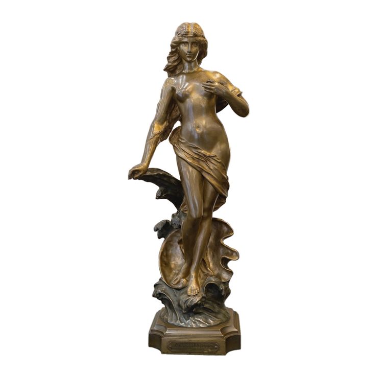 Scultura - La dea Anfitrite, Édouard Drouot (1859-1945) - Bronzo