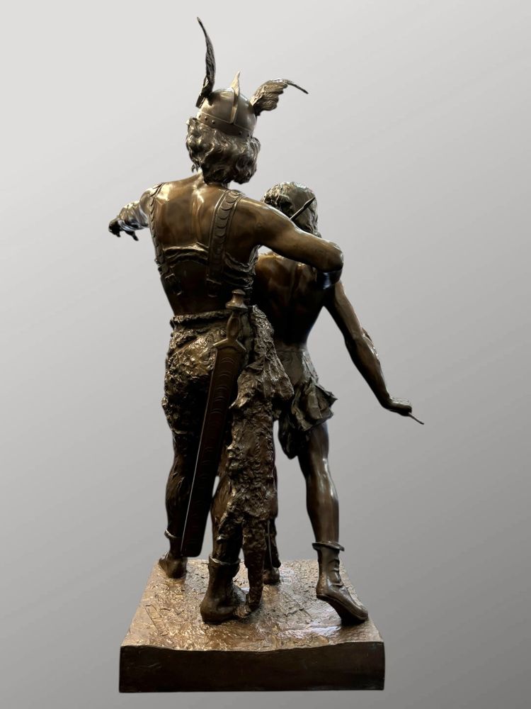 Scultura - Pro Patria, Émile - Louis Laporte (1858-1907) - Bronzo