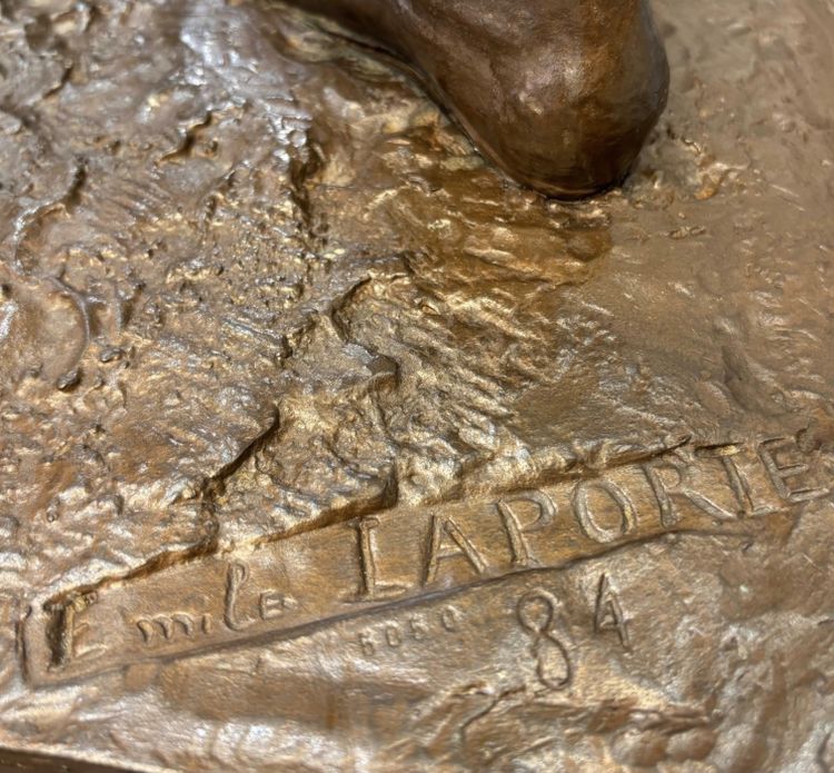 Scultura - Pro Patria, Émile - Louis Laporte (1858-1907) - Bronzo