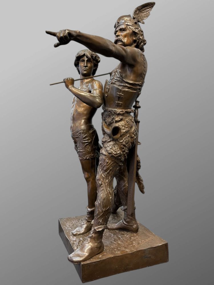 Scultura - Pro Patria, Émile - Louis Laporte (1858-1907) - Bronzo