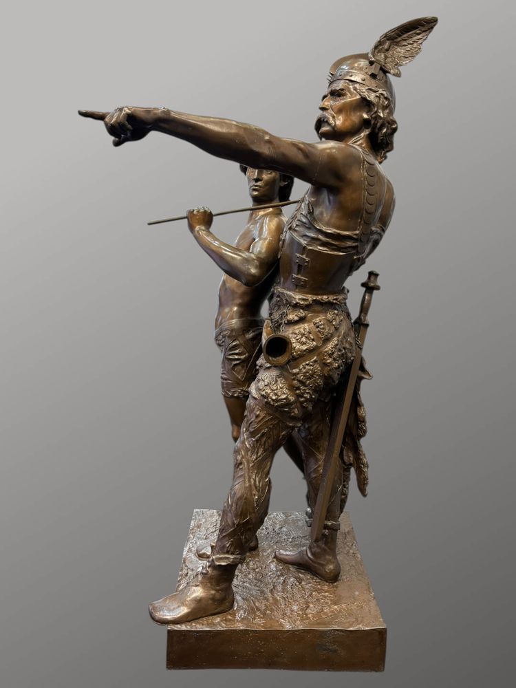 Scultura - Pro Patria, Émile - Louis Laporte (1858-1907) - Bronzo