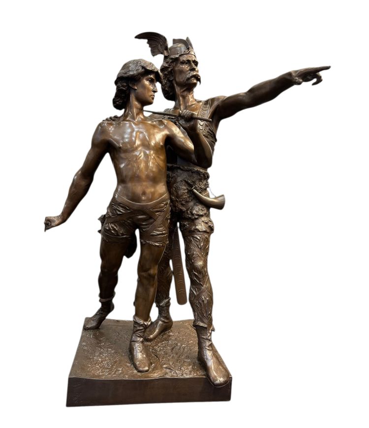 Scultura - Pro Patria, Émile - Louis Laporte (1858-1907) - Bronzo