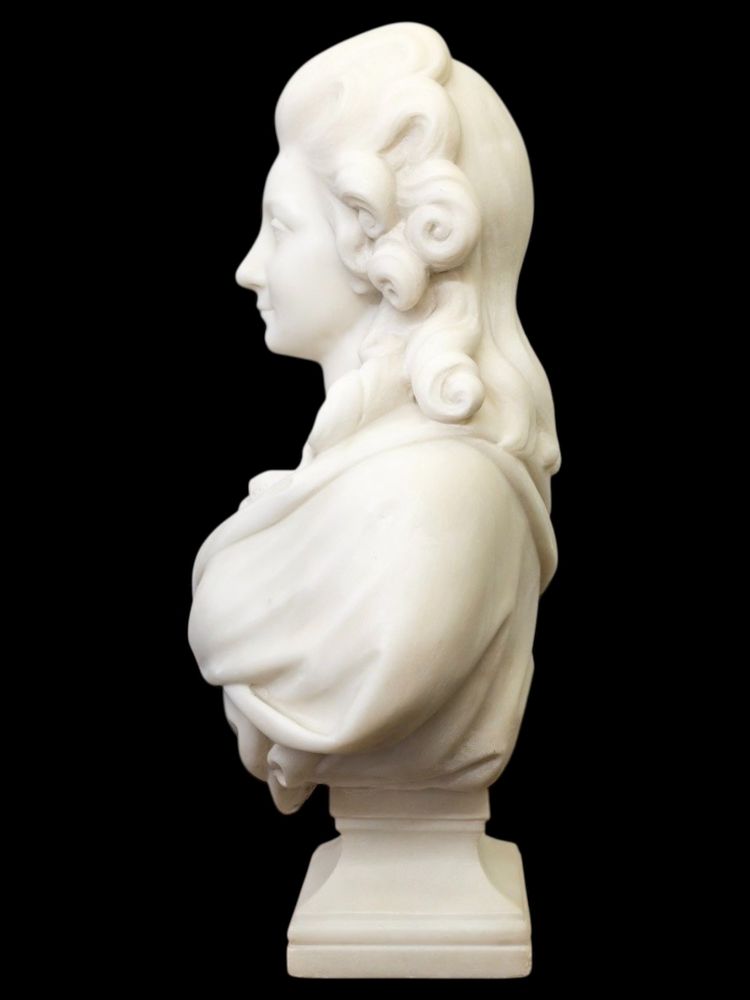 Scultura - Busto "Madame De Pompadour", Guglielmo Pugi (1850-1915) - Marmo