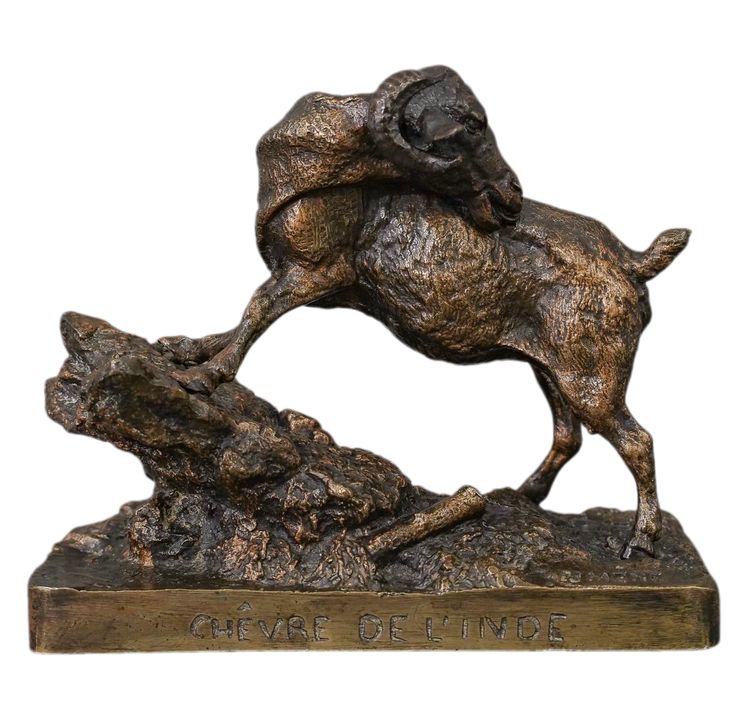 Scultura - "Capra delle Indie", Pierre - Jules Mêne (1810-1879) - Bronzo