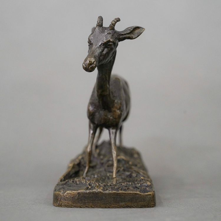 Scultura - Gazelle, Pierre - Jules Mêne (1810-1879) - Bronzo