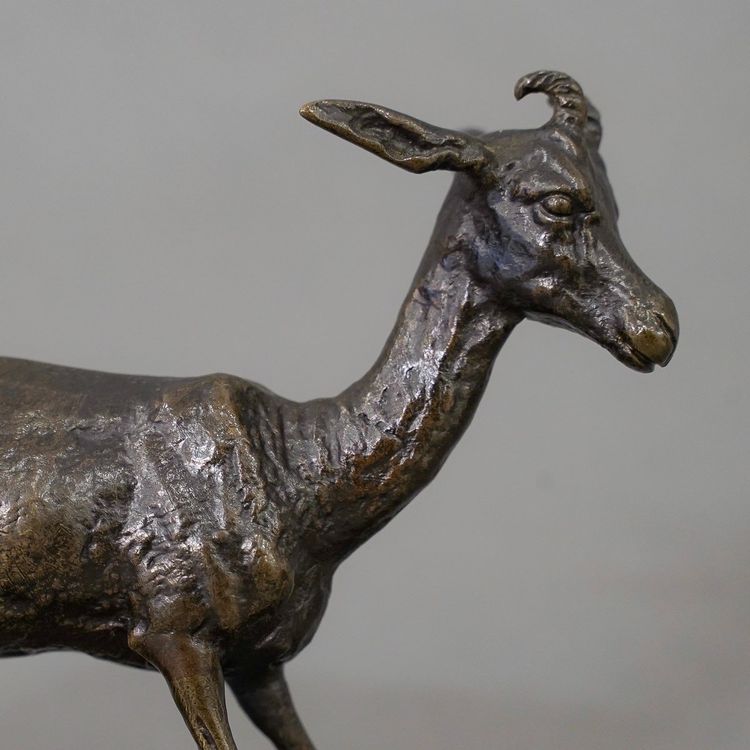 Scultura - Gazelle, Pierre - Jules Mêne (1810-1879) - Bronzo
