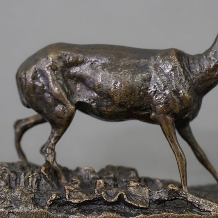 Scultura - Gazelle, Pierre - Jules Mêne (1810-1879) - Bronzo