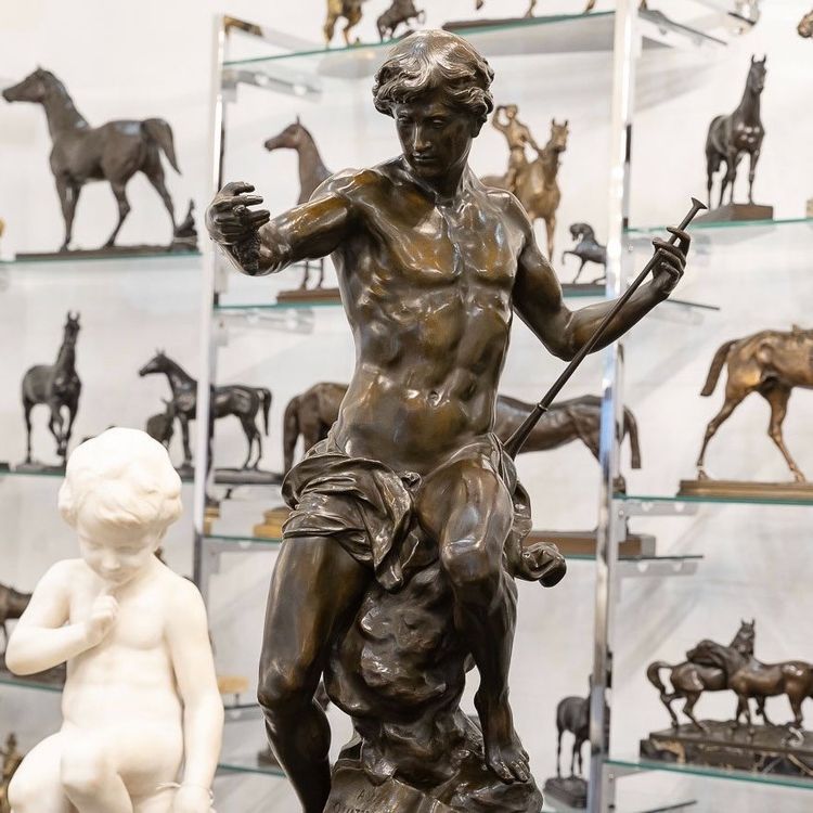 Sculpture - "The Sower Of Ideas" , Emile - Louis Picault (1833-1915) - Bronze