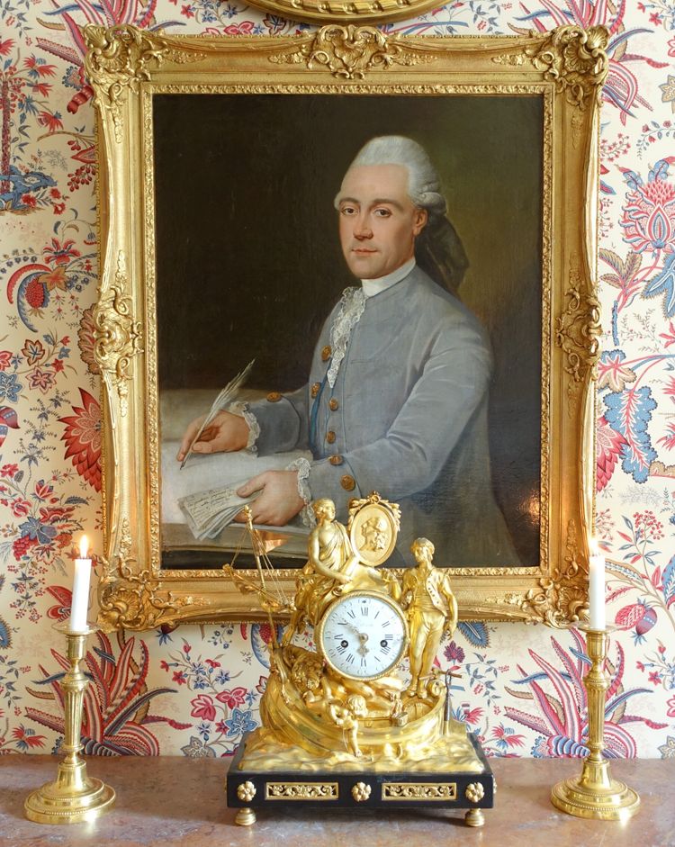 Donatien Nonnotte (attributed to): portrait of a gentleman from the Louis XV period, oil on canvas