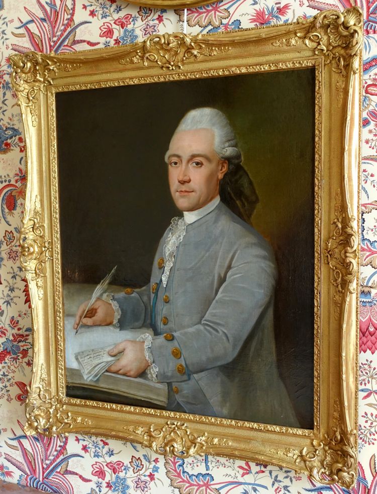 Donatien Nonnotte (attributed to): portrait of a gentleman from the Louis XV period, oil on canvas