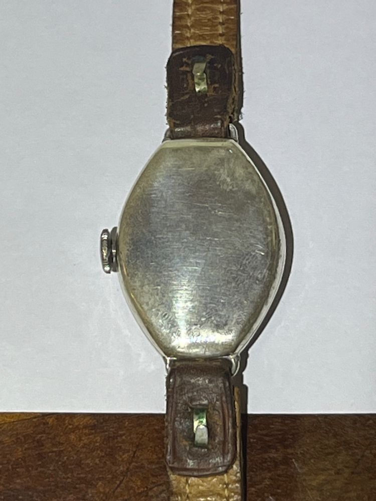 Orologio da donna Art Déco 1930 in argento massiccio e smalto, revisionato