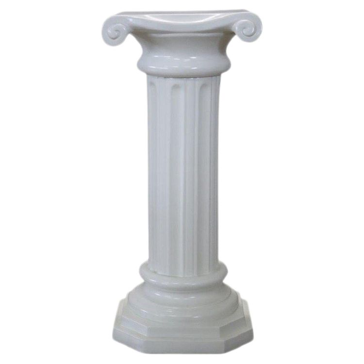 White Ceramic Column By Bassano, Italy 1980s
