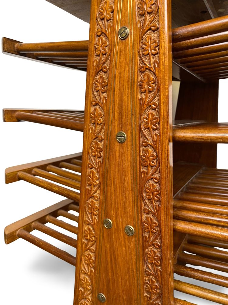 Porte-revues en bois dans le style d'Edward J. Wormley, Circa 1950