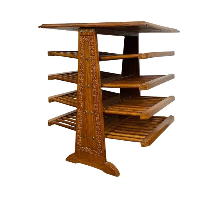 Porte-revues en bois dans le style d'Edward J. Wormley, Circa 1950