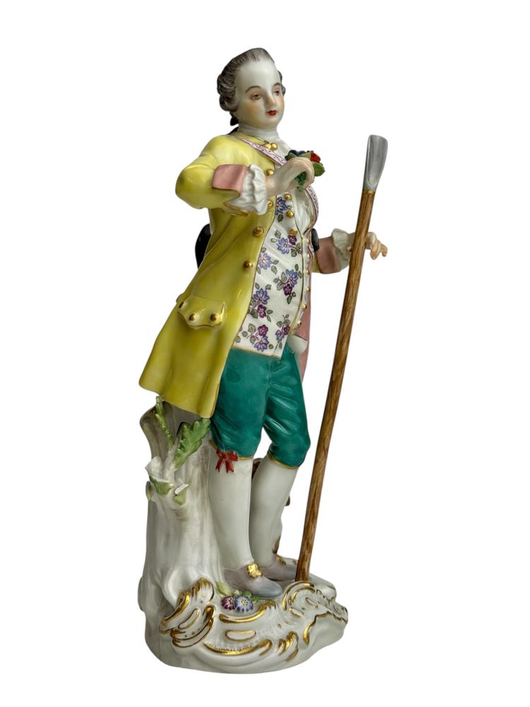 Meissen - Gruppo in porcellana di pastori con cani