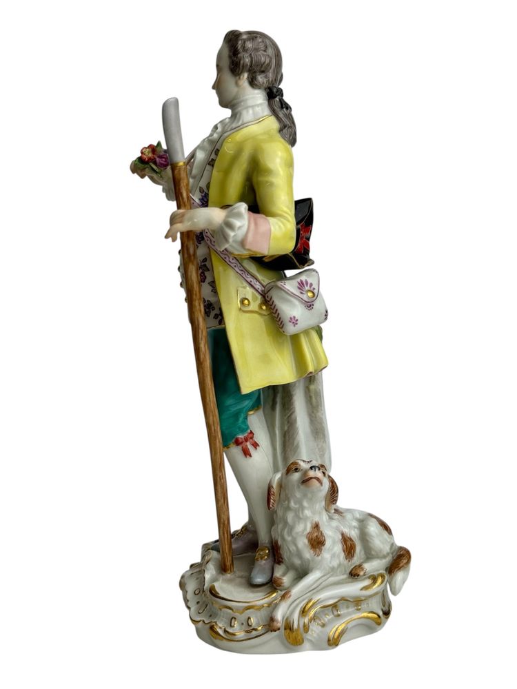Meissen - Gruppo in porcellana di pastori con cani