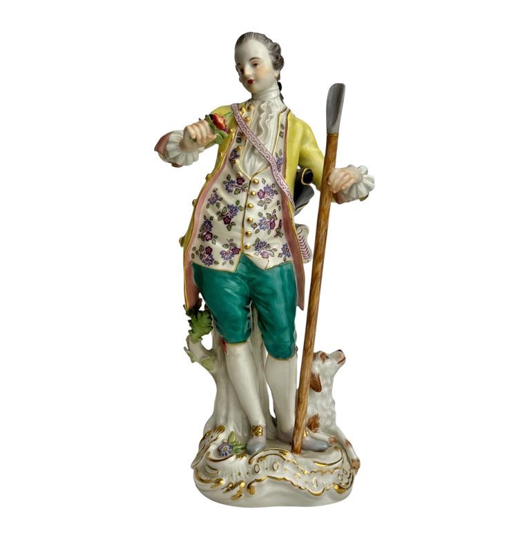 Meissen - Gruppo in porcellana di pastori con cani