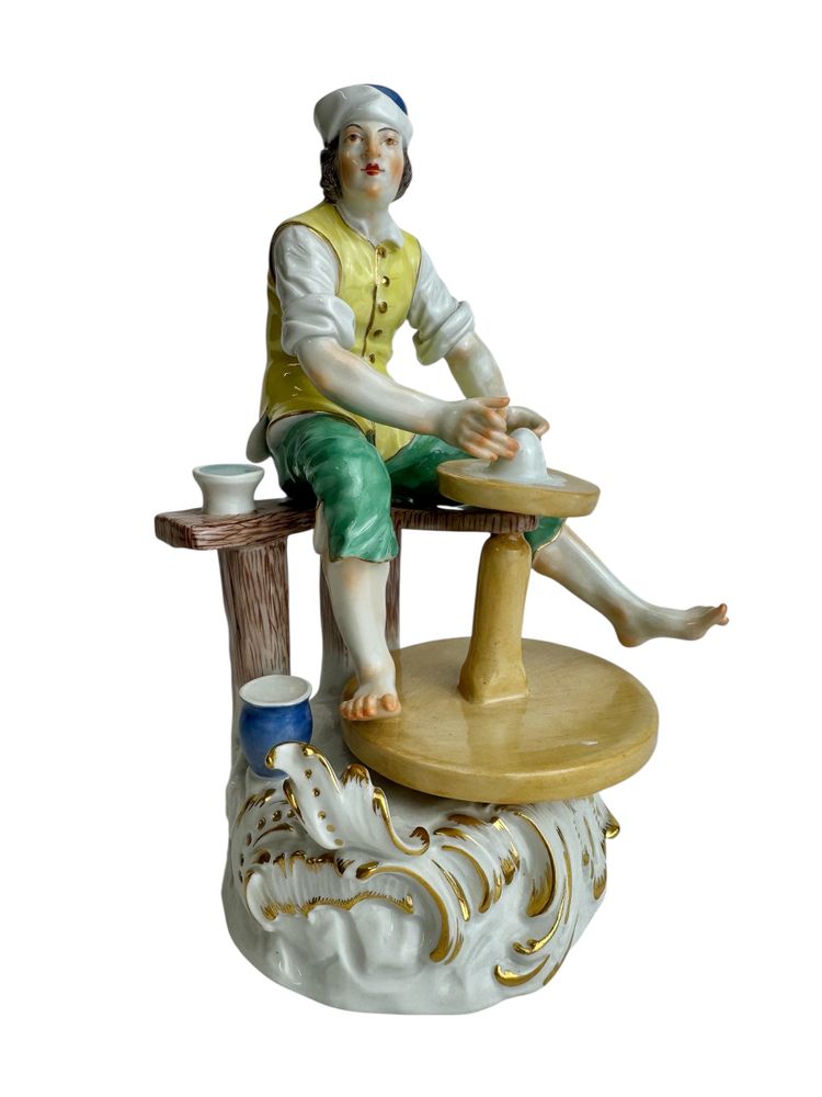 Meissen. Porcelain figure Potter from the series of artisans