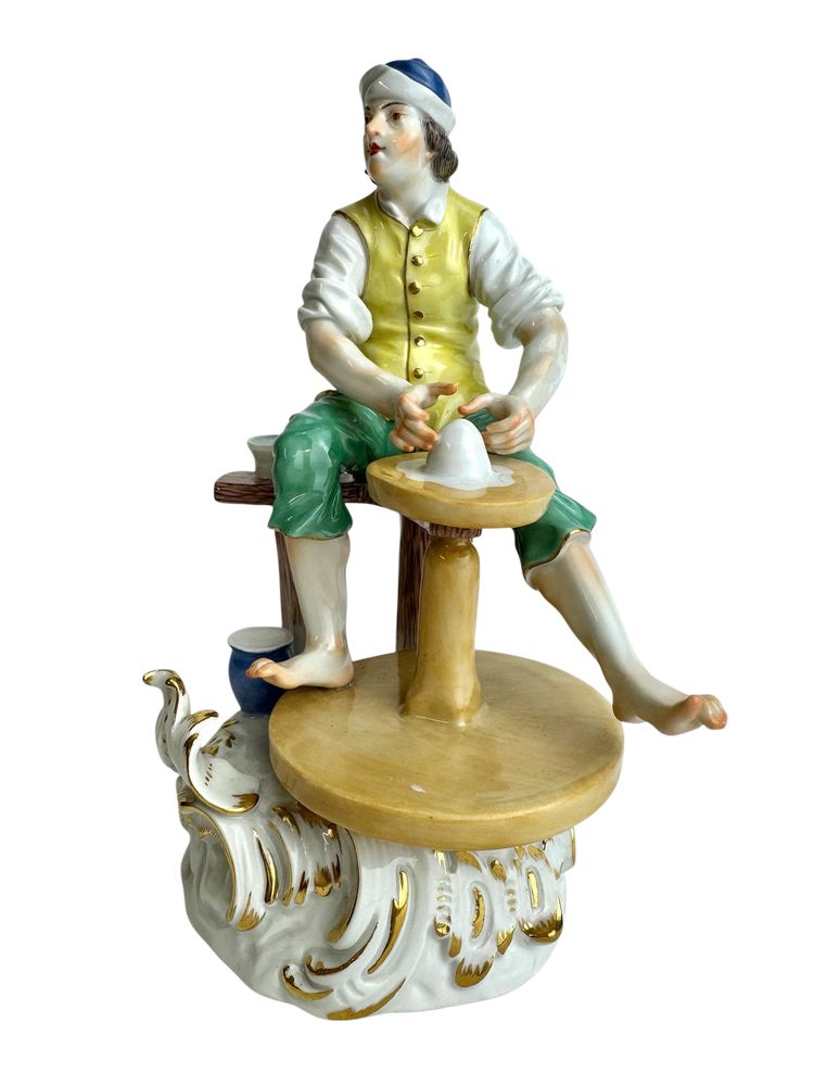 Meissen. Porcelain figure Potter from the series of artisans