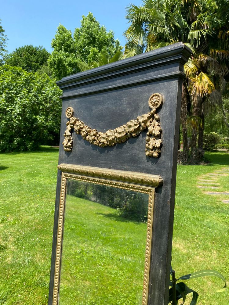 Specchio trumeau in legno in stile Luigi XVI - XIX secolo