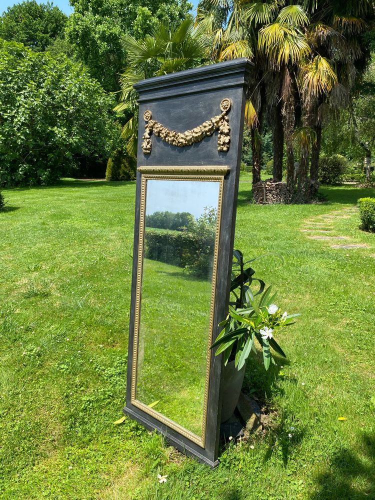 Specchio trumeau in legno in stile Luigi XVI - XIX secolo