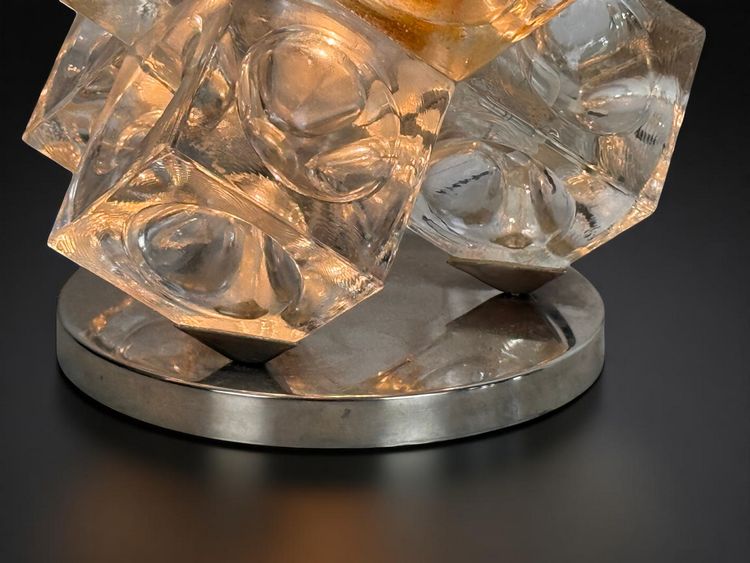 LAMPADA STELLA A CUBI DI VETRO DI POLIARTE VERONA DESIGN ALBINO POLI “1970”