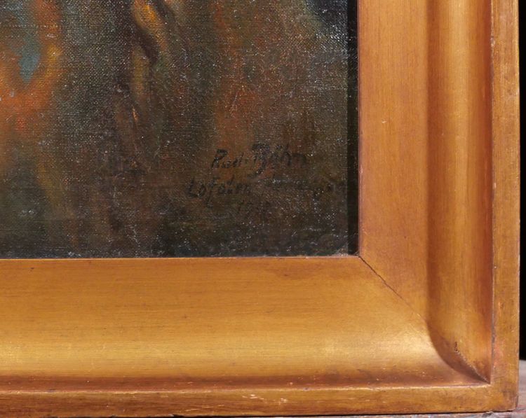 German School, early 20th century Portrait of a man, fisherman from Lofoten, Norway, 1917, signed