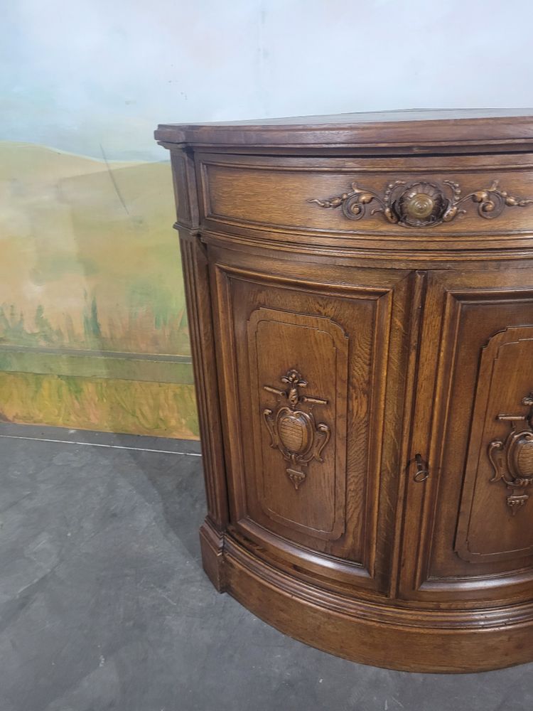 Meuble d'angle, encoignure XIX ème en chêne 