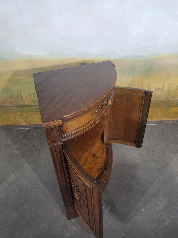 Meuble d'angle, encoignure XIX ème en chêne 