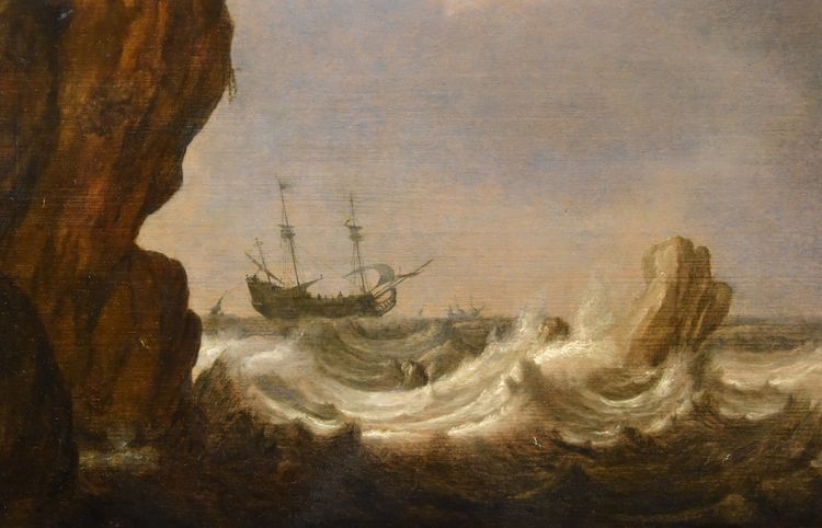 Vue marine avec navires, Julius Porcellis (Rotterdam 1610 – 1645 Leyde)