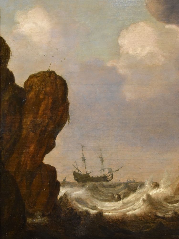 Vue marine avec navires, Julius Porcellis (Rotterdam 1610 – 1645 Leyde)