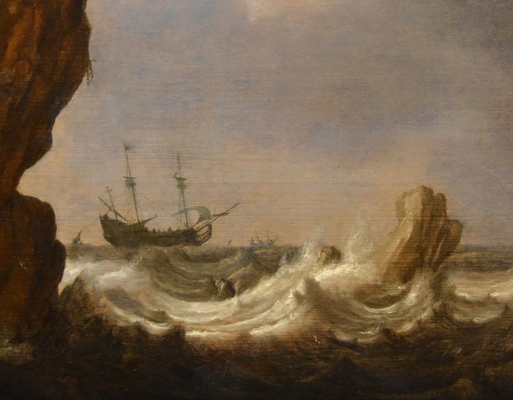 Vue marine avec navires, Julius Porcellis (Rotterdam 1610 – 1645 Leyde)
