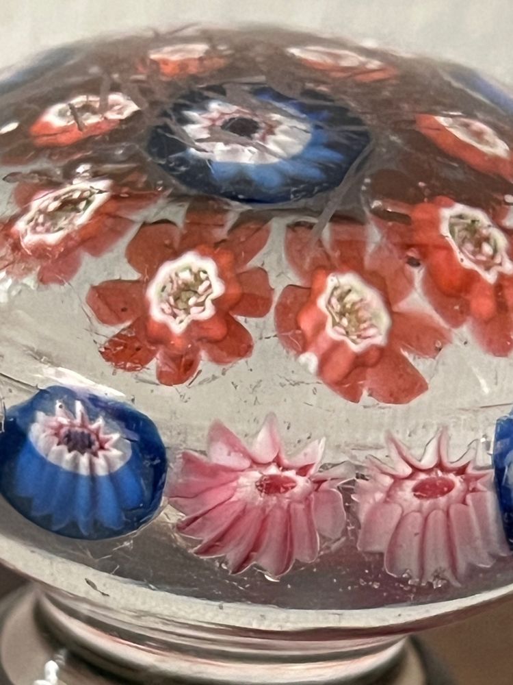 Zwei Millefiori Clichy Sulfid-Türgriffe aus dem 19. Jahrhundert