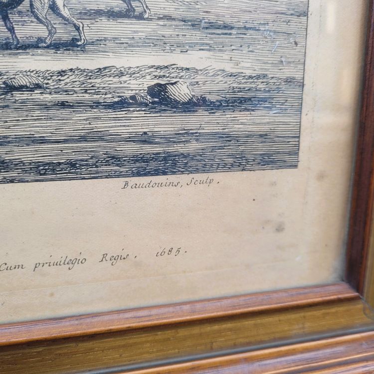 Gerahmter Kupferstich, Ansicht der Gray Franche Comté, 18. Jahrhundert?