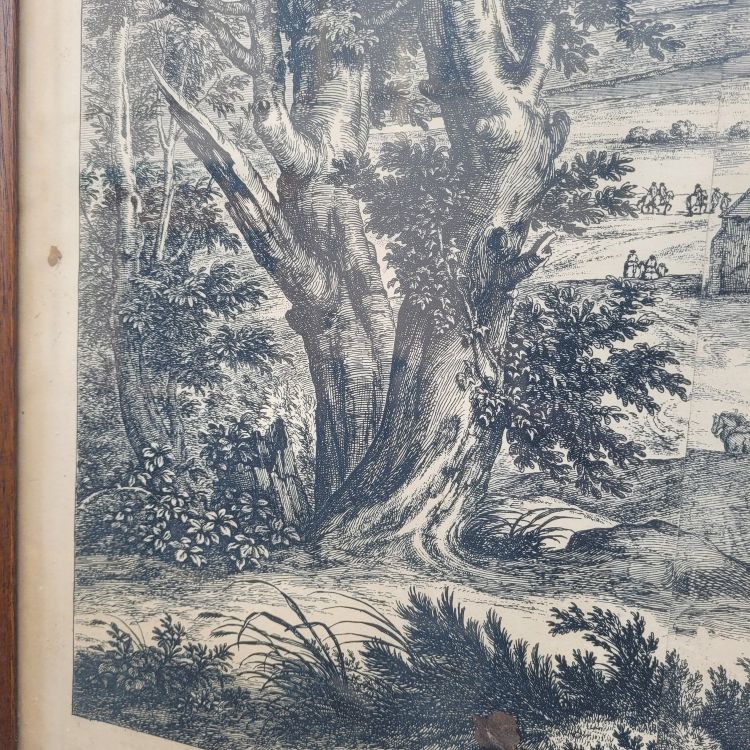 Gerahmter Kupferstich, Ansicht der Gray Franche Comté, 18. Jahrhundert?